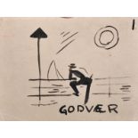 Audun Hetland (1920-1998) Norwegian. "Godvear", Ink, Inscribed, Unframed, 6.5" x 8.75", and nineteen