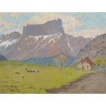 Charles Joshua Kelsey (1870-1960) British. "Le Murel, Aijivelle", Pastel, Signed, and Indistinctly