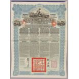 A CHINESE REPUBLIC GOVERNMENT REORGANISATION GOLD LOAN BOND 1913, 100 pounds & 5%, various