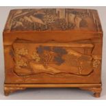 AN UNUSUAL FINE QUALITY JAPANESE MEIJI PERIOD GOLD LACQUERED SUZURIBAKO, the rectangular box with