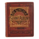 LINCOLN STAMP ALBUM, early stamps from around the world, very good collection of European and GB. 2d