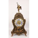 A LOUIS XV BOULLE BRACKET CLOCK AND BRACKET, the movement stamped H. & F. PARIS, No. 7582, the