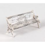 A .925 SILVER GARDEN SEAT.