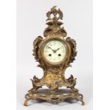 A GOOD LOUIS XVI DESIGN ORMOLU MANTLE CLOCK, with eight-day movement signed, No. 15508, with cream