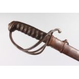 AN 1822 PATTERN LIGHT CAVALRY SWORD AND SCABBARD.