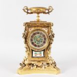 A SUPERB LOUIS XVI ORMOLU AND PIETRA DURA MANTLE CLOCK, with eight-day movement striking on a single