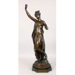 ALBERT ERNEST CARRIER BELLEUSE (1824-1887) FRENCH A SUPERB LARGE BRONZE OF A STANDING CLASSICAL