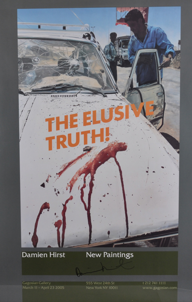 Damien Hirst (1965- ) British. "The Elusive Truth", Poster, Signed, overall 38.5" x 27".
