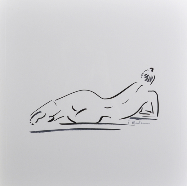 Frederique Marteau (20th - 21st Century) French. A Naked Study of a Lady, Lithograph, Signed in