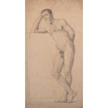 20th Century English School. Study of a Naked Man, Pencil, Unframed, 16" x 8.25", and a further