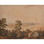 Late 18th - Early 19th Century English School. A Panoramic View of Teignmouth, Watercolour, 15" x