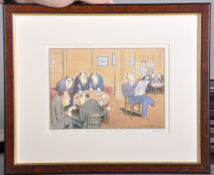 After Henry Mayo Bateman (1887-1970) British. "Laughter at Lloyds", Print, 5.5" x 8", and eleven - Bild 11 aus 13