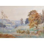 H... Marten (20th Century) British. A River Landscape, Watercolour, Signed, 10" x 13.5".