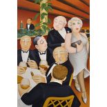 Beryl Cook (1926-2008) British. "The Baron Entertains", Lithograph, Signed and numbered 204/300 in