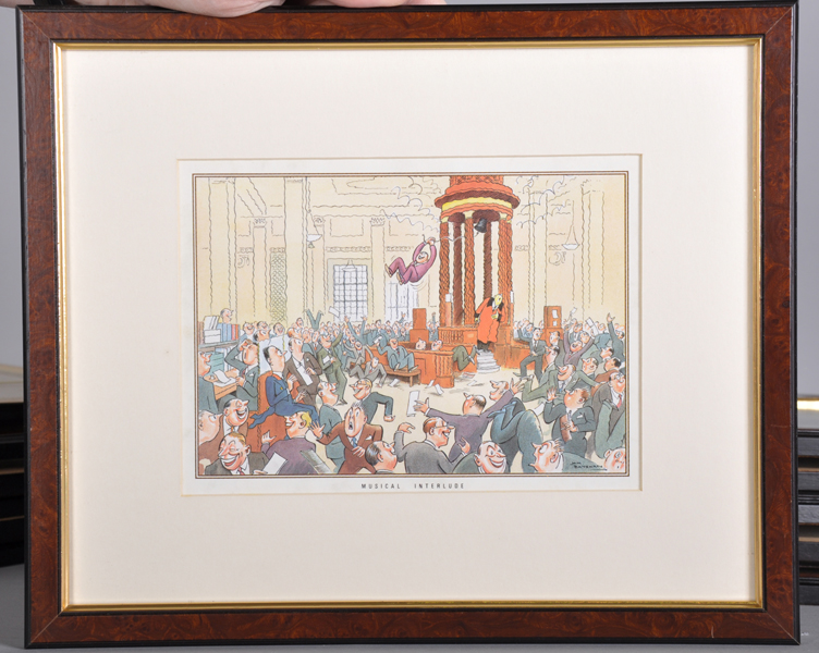 After Henry Mayo Bateman (1887-1970) British. "Laughter at Lloyds", Print, 5.5" x 8", and eleven - Bild 7 aus 13