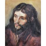 Follower of Augustus John (1878-1961) British. Study of a Bearded Man, Watercolour, 4.5" x 3.5".