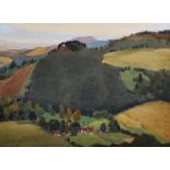 Clarence Woodburn (20th Century) British. "Queen Margaret's Seat, Scotland", Watercolour, Signed and