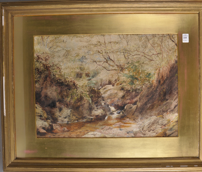 Early 19th Century English School. A Rocky Wooded River Landscape, Watercolour, Indistinctly - Image 2 of 4