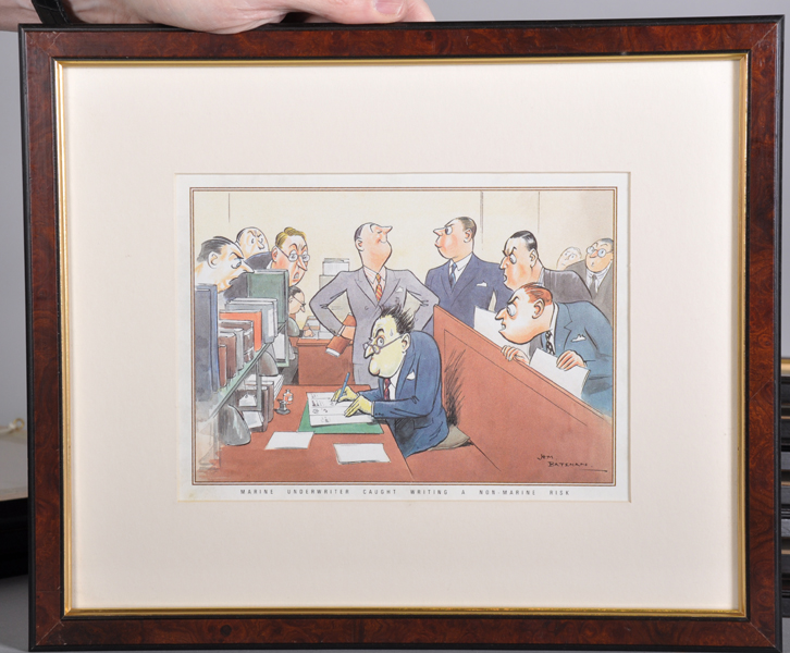 After Henry Mayo Bateman (1887-1970) British. "Laughter at Lloyds", Print, 5.5" x 8", and eleven - Bild 9 aus 13