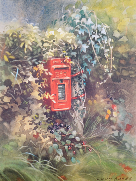 Judy Boyes (1943- ) British. "Eskdale Postbox", Lithograph, Signed, Inscribed and numbered 610/850