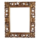 19th Century Italian School. A Carved Giltwood Florentine Frame, 18" x 14".