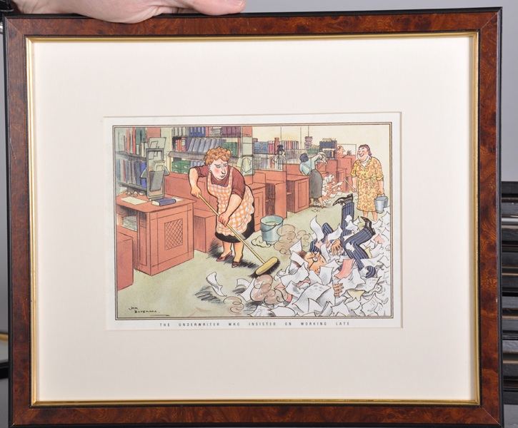 After Henry Mayo Bateman (1887-1970) British. "Laughter at Lloyds", Print, 5.5" x 8", and eleven - Bild 12 aus 13