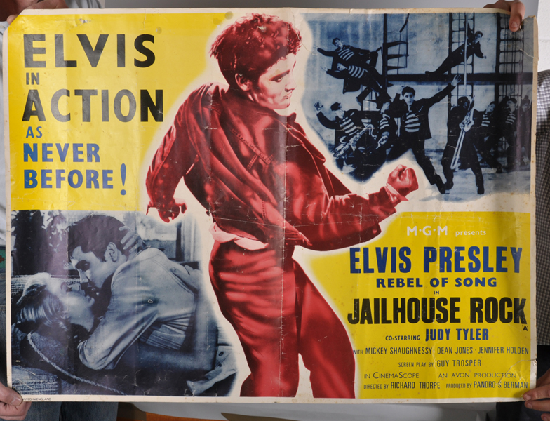 Elvis Presley (1935-1977) American. "Jailhouse Rock", Poster, Unframed, 25.5" x 34.5", together with - Image 2 of 3