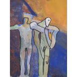 After Keith Vaughan (1912-1977) British. Figure Study, Mixed Media, bears a Signature, and bears