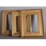 19th Century English School. A Gilt Composition Frame, 10.5" x 7", and two others, 10.5" x 6.5", 9.