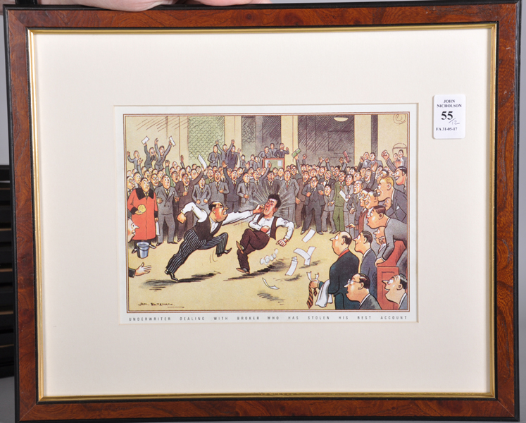 After Henry Mayo Bateman (1887-1970) British. "Laughter at Lloyds", Print, 5.5" x 8", and eleven - Bild 2 aus 13