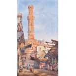 Conrad H... R... Corelli (1869-1956) British/Italian. 'Cairo', a Street Scene with Figures,