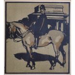 William Nicholson (1872-1949) British. "London Types", Woodcut, 10" x 9".