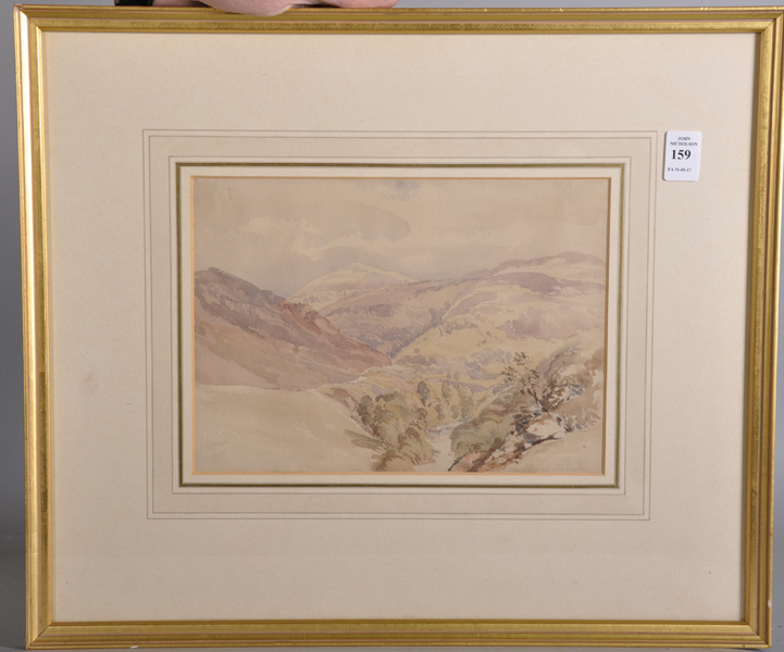18th Century English School. A Mountainous Landscape, Watercolour, Indistinctly Inscribed, and - Image 2 of 6