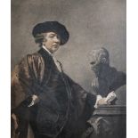 Joshua Reynolds (1723-1792) British. "Sir Joshua Reynolds, Knight", Mezzotint, in an Original Frame,