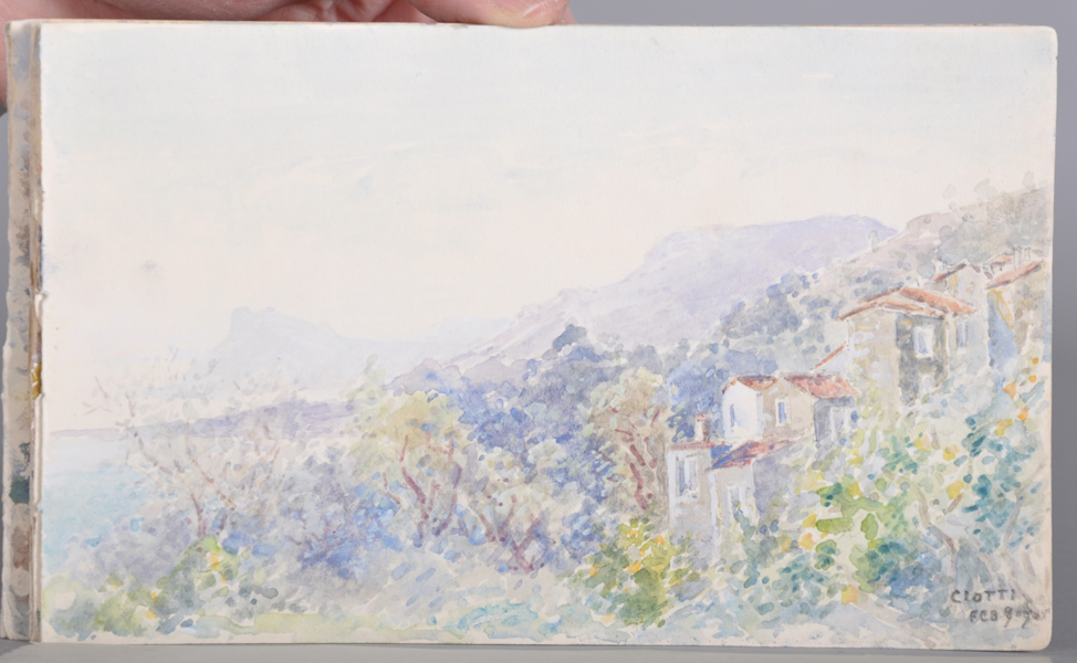 20th Century English School. "Menton", a Coastal Scene, Watercolour, Signed and Dated 'Jan 1924', - Image 3 of 6