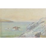 John White (1851-1933) British. A Rocky Coastal Scene, Watercolour, Signed, 11.25" x 17.25".