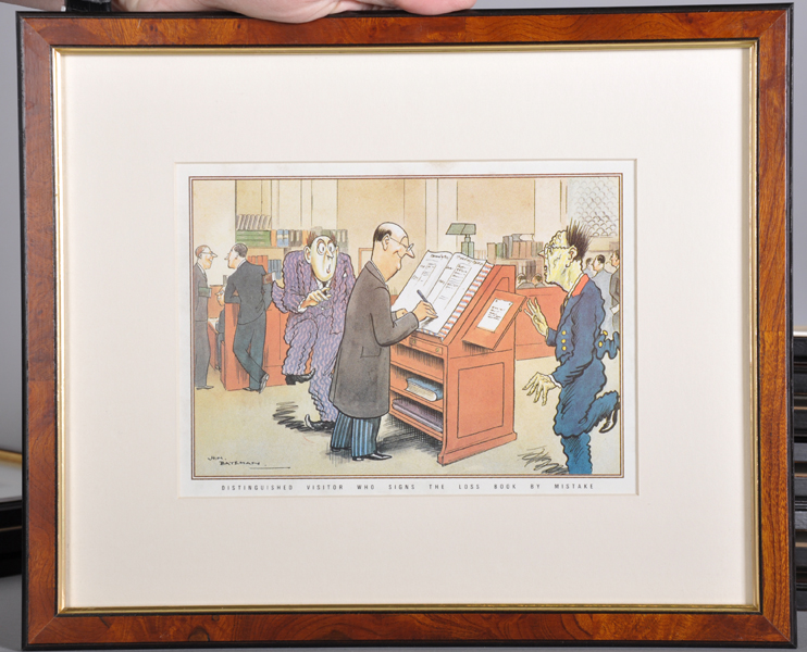 After Henry Mayo Bateman (1887-1970) British. "Laughter at Lloyds", Print, 5.5" x 8", and eleven - Bild 10 aus 13