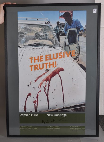 Damien Hirst (1965- ) British. "The Elusive Truth", Poster, Signed, overall 38.5" x 27". - Image 2 of 4