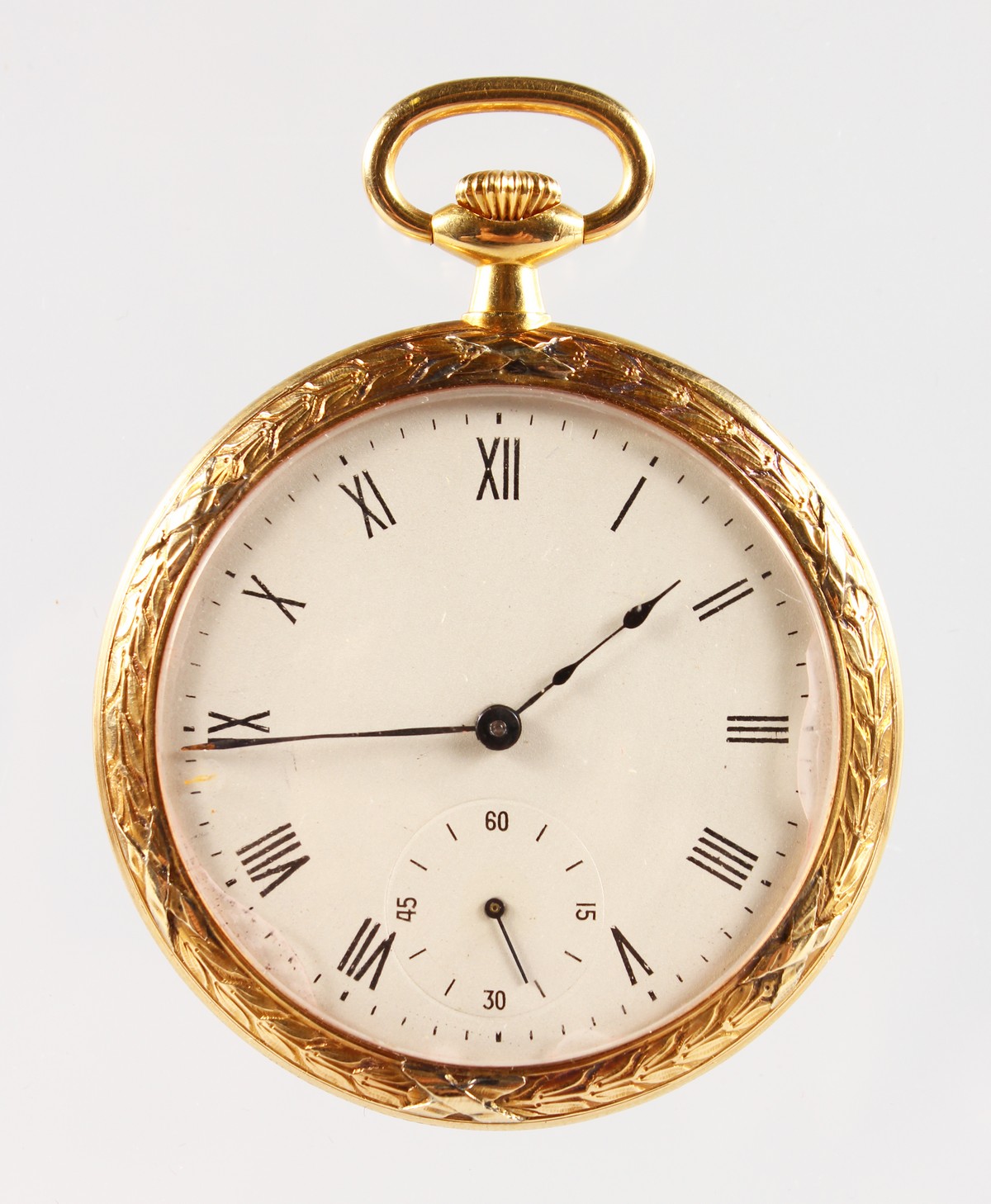 A DECORATIVE .750 GOLD DRESS WATCH, stamped HAAS, SUISSE, No. 50268.