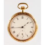 A DECORATIVE .750 GOLD DRESS WATCH, stamped HAAS, SUISSE, No. 50268.