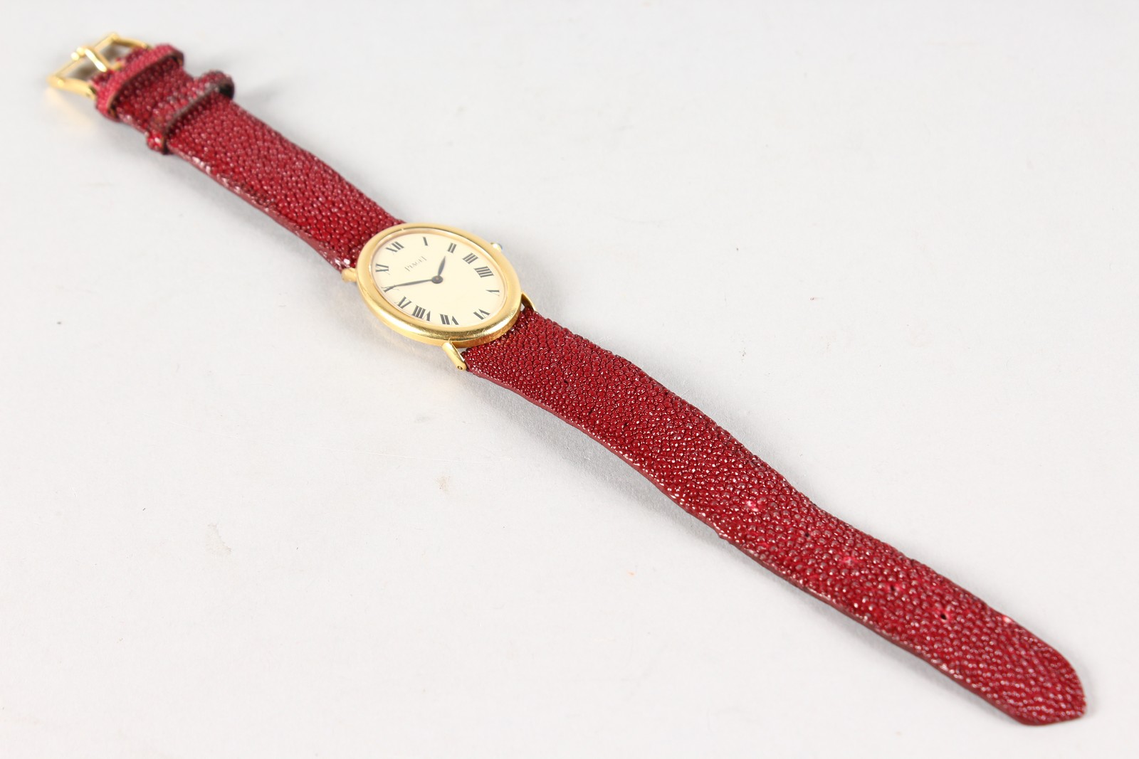 A LADIES 18CT GOLD OVAL PIAGET WRISTWATCH AND STRAP, No. 9862 142944. - Image 3 of 5