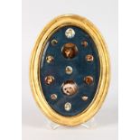 A COLLECTION OF THIRTEEN SMALL PORCELAIN AND ENAMEL PORTRAITS OF TWO LADIES, A FOX, A HORSE AND NINE