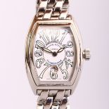 A LADIES FRANK MULLER "CONQUISTADOR LADY" WRISTWATCH with date aperture.