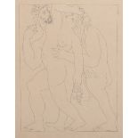 Circle of Pablo Picasso (1881-1973) Spanish. Dancing Figures, Etching, bears a Remark of a Girls