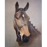 Des Snee (20th Century) Irish. "Dawn Run", Head of a Horse, Lithograph, Signed and numbered 405/