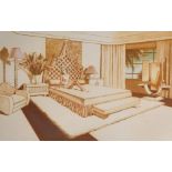 Frank Vernon Martin (1921-2005) British. "Honeymoon Hotel", Etching in Colour, Signed, Inscribed and