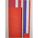 Ilya Bolotowsky (1907-1981) Russian. "Red and Blue Vertical", Lithograph, Signed and numbered 15/125