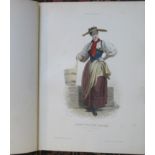 [SWISS, TYROLEAN & GERMAN COSTUMES], a 4to volume with a collection of 19th c. hand-col'd plates