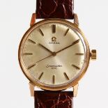 A GENTLEMAN'S OMEGA SEAMASTER 600 WRISTWATCH with leather strap.