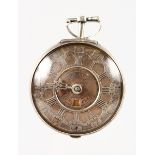 A VERY GOOD GEORGE III SILVER PAIR CASE VERGE POCKET WATCH by J. WILLIS, LONDON, No. 8762, with